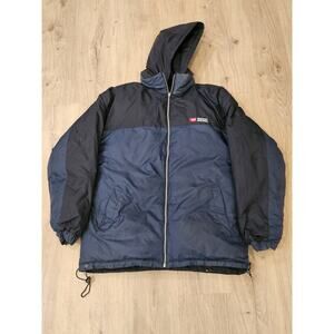 Vintage 90s Y2K Diesel Oversized Reversible Puffer Jacket Men's Large Blue